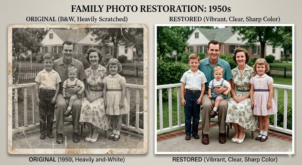 AI Photo Restoration: Breathing Life into Scanned Family Memories